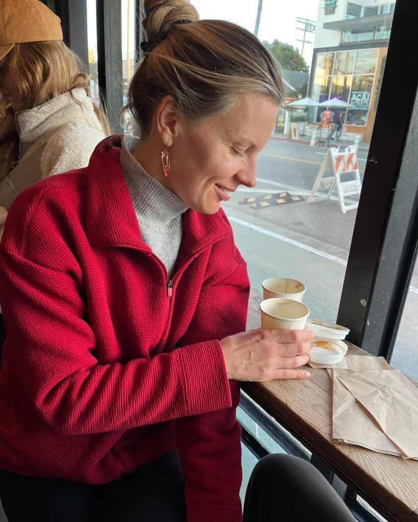 Svetlana at LA coffee shop 2023